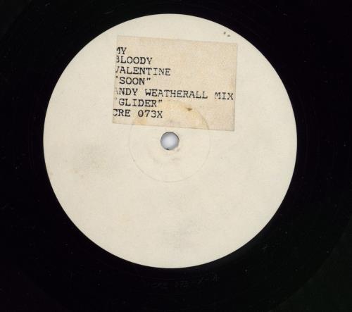 My Bloody Valentine Glider EP - Stickered White Label 12" vinyl single (12 inch record / Maxi-single) UK MBV12GL70218