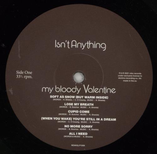 My Bloody Valentine Isn't Anything - 2021 Fully Analog Cut - Deluxe Edition vinyl LP album (LP record) UK MBVLPIS867804