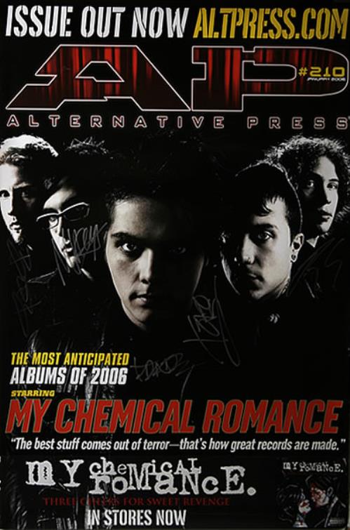 My Chemical Romance Alternative Press - Autographed Poster poster US MAPPOAL440280