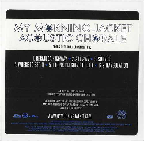 My Morning Jacket Acoustic Chorale DVD Single US MYJDSAC439683