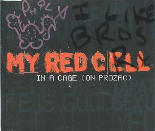 My Red Cell In A Cage - Autographed CD single (CD5 / 5") UK RECC5IN293536