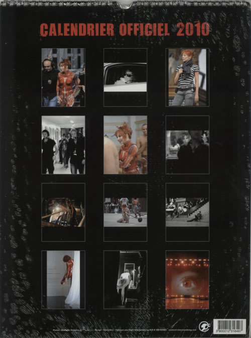 Mylene Farmer Backstage Calendrier 2010 calendar French MYLCABA479299
