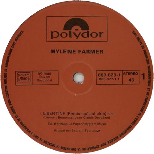 Mylene Farmer Libertine - Remix Club 12" vinyl single (12 inch record / Maxi-single) French MYL12LI23344