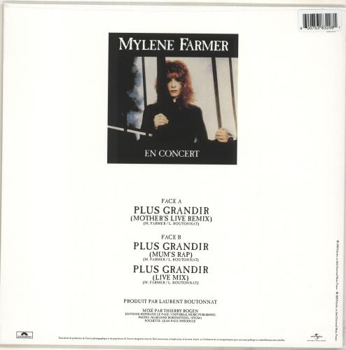 Mylene Farmer Plus Grandir - Live - Orange Vinyl 12" vinyl single (12 inch record / Maxi-single) French MYL12PL705931