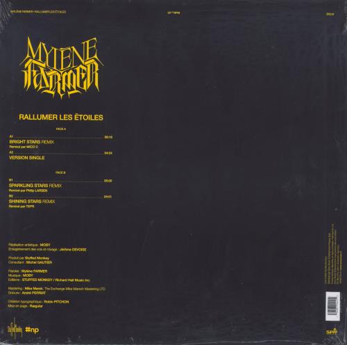 Mylene Farmer Rallumer Les �toiles - Yellow vinyl 12" vinyl single (12 inch record / Maxi-single) French MYL12RA812278