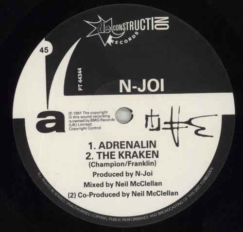 N-Joi Adrenalin EP 12" vinyl single (12 inch record / Maxi-single) UK NJI12AD862508