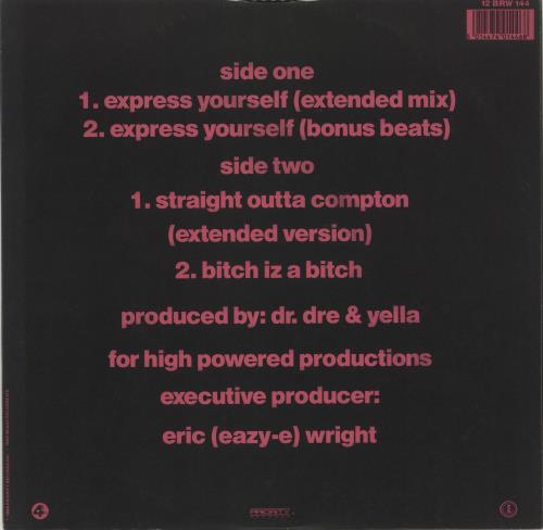 N.W.A. Express Yourself 12" vinyl single (12 inch record / Maxi-single) UK NWA12EX688642