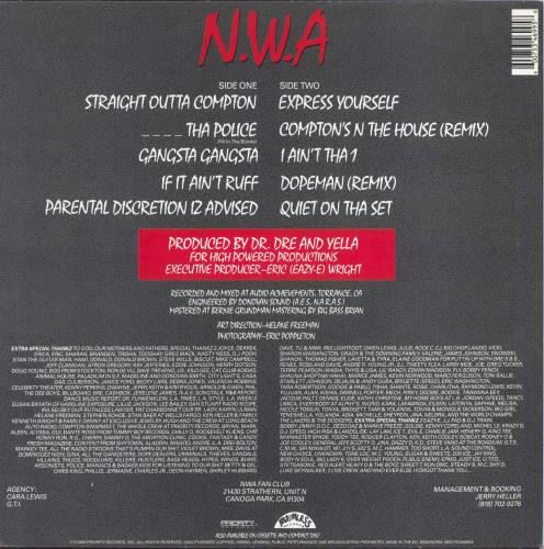 N.W.A. Straight Outta Compton - 180gm - EX vinyl LP album (LP record) UK NWALPST787775