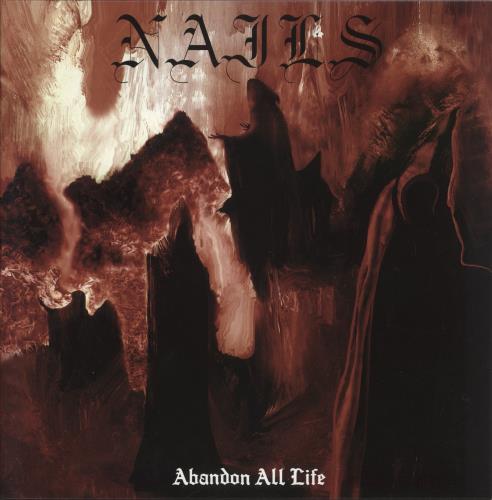 Nails Abandon All Life - Red Vinyl vinyl LP album (LP record) UK 044LPAB866144
