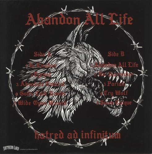 Nails Abandon All Life - Red Vinyl vinyl LP album (LP record) UK 044LPAB866144