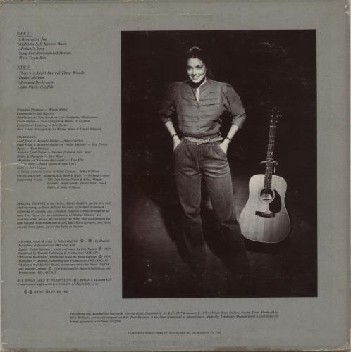 Nanci Griffith There's A Light Beyond These Woods - VG vinyl LP album (LP record) US NANLPTH880393