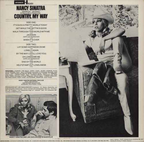 Nancy Sinatra Country My Way vinyl LP album (LP record) German NYSLPCO749991