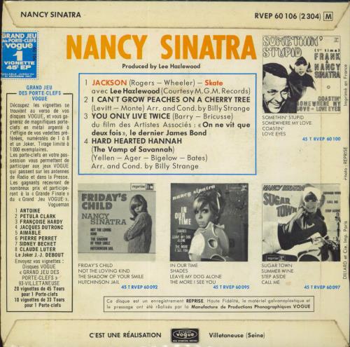 Nancy Sinatra Le Skate - Jackson 7" vinyl single (7 inch record / 45) French NYS07LE806050