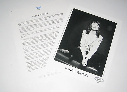 Nancy Wilson (Heart) Live At McCabe's Guitar Shop media press pack US NWIPPLI132799