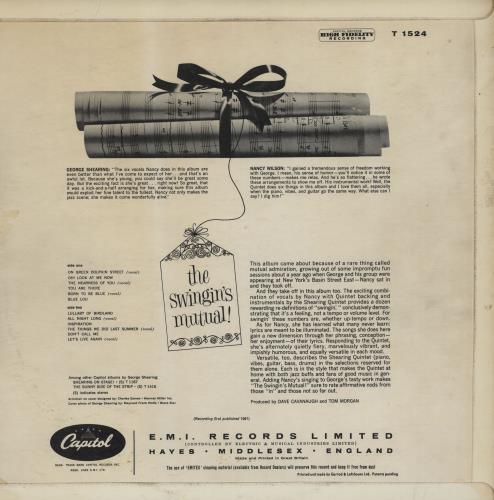 Nancy Wilson (Jazz) The Swingin's Mutual! vinyl LP album (LP record) UK NWLLPTH750989