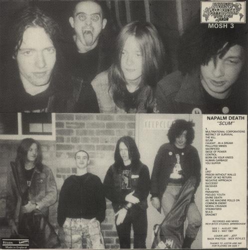 Napalm Death Scum - Green Cover vinyl LP album (LP record) UK NAPLPSC391997