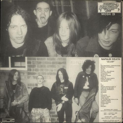 Napalm Death Scum - Lime Green Cover vinyl LP album (LP record) UK NAPLPSC726386