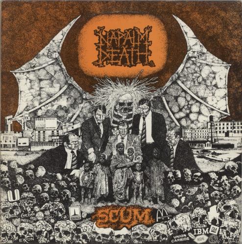 Napalm Death Scum - Orange Cover vinyl LP album (LP record) UK NAPLPSC887087