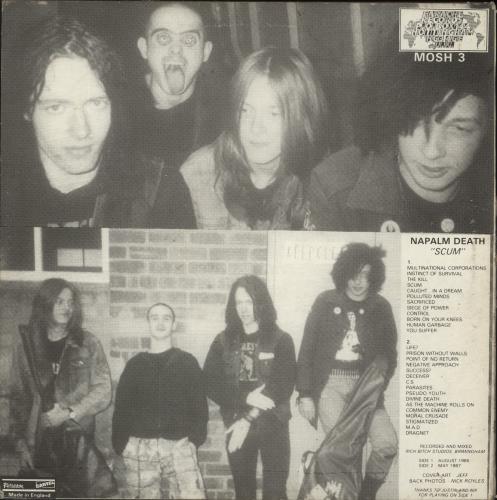 Napalm Death Scum - Orange Cover vinyl LP album (LP record) UK NAPLPSC887087