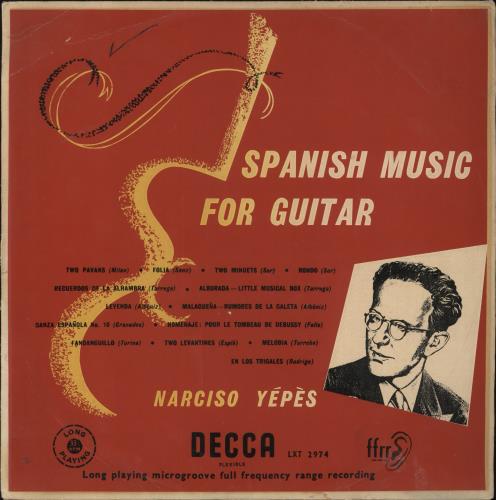 Narciso Yepes Musica Espa�ola Para Guitarra vinyl LP album (LP record) South African NDXLPMU861183