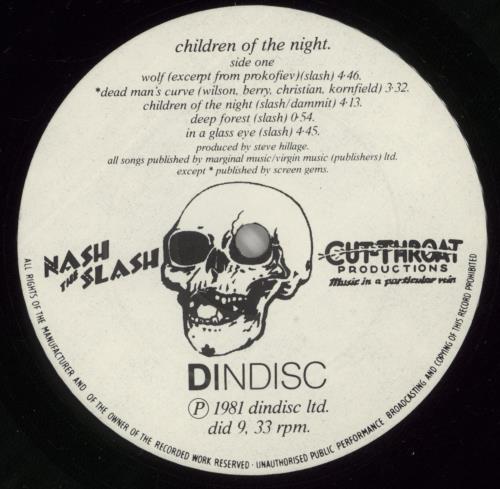 Nash The Slash Children Of The Night vinyl LP album (LP record) UK NSLLPCH499491