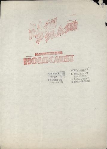Nash The Slash Hammersmith Holocaust - Test Pressing vinyl LP album (LP record) UK NSLLPHA856591