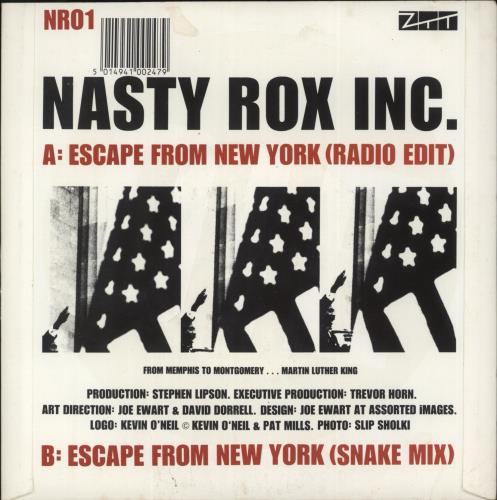 Nasty Rox Escape From New York 7" vinyl single (7 inch record / 45) UK NRO07ES104615