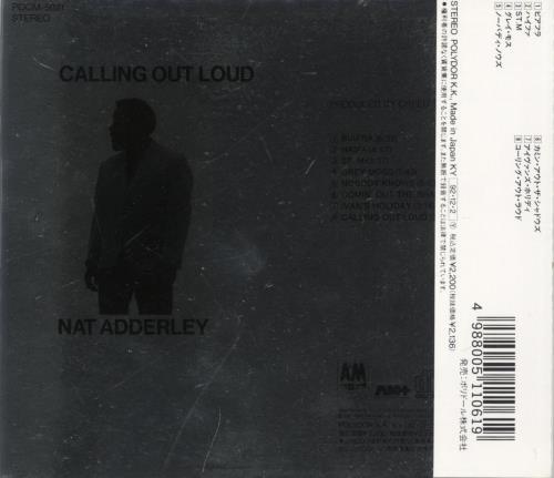 Nat Adderley Calling Out Loud CD album (CDLP) Japanese NDLCDCA876783