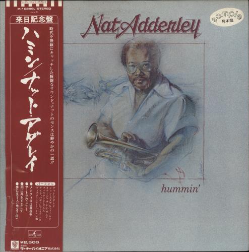 Nat Adderley Hummin' - White label promo + Obi vinyl LP album (LP record) Japanese NDLLPHU526286
