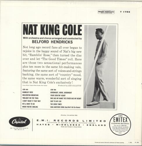 Nat King Cole Ramblin' Rose vinyl LP album (LP record) UK NKCLPRA696025