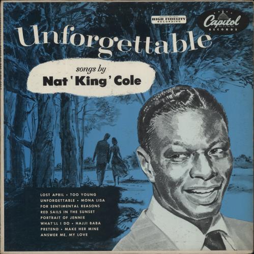 Nat King Cole Unforgettable vinyl LP album (LP record) US NKCLPUN801079