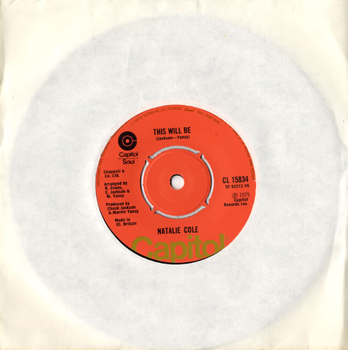 Natalie Cole This Will Be 7" vinyl single (7 inch record / 45) UK NCO07TH564243