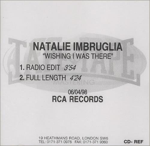 Natalie Imbruglia Wishing I Was There CD-R acetate UK NTLCRWI126365