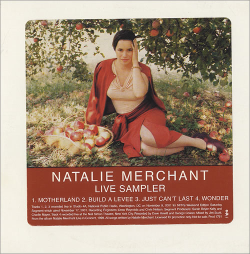Natalie Merchant Live Sampler CD single (CD5 / 5") US NATC5LI221818