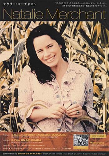 Natalie Merchant Motherland handbill Japanese NATHBMO208057
