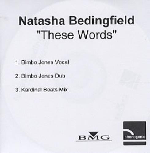 Natasha Bedingfield These Words CD-R acetate UK NBDCRTH308353