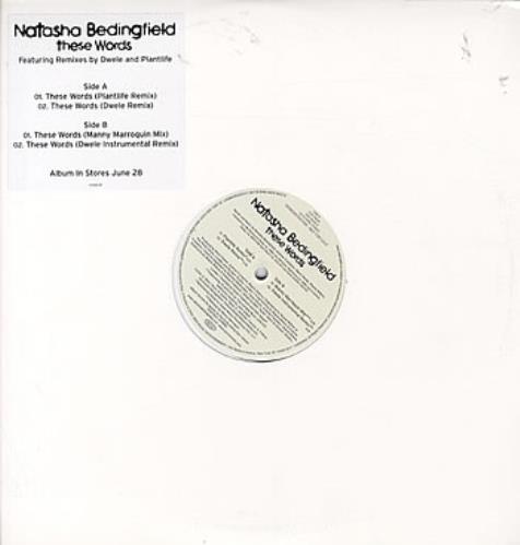 Natasha Bedingfield These Words 12" vinyl single (12 inch record / Maxi-single) US NBD12TH324136