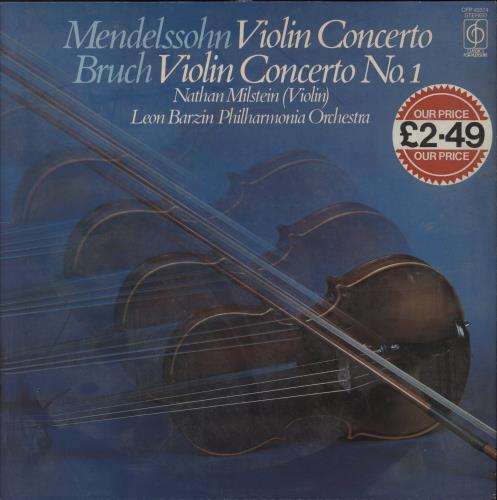 Nathan Milstein Mendelssohn Violin Concerto / Bruch Violin Concerto No. 1 vinyl LP album (LP record) UK N27LPME531262