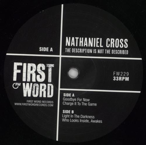 Nathaniel Cross The Description Is Not The Described vinyl LP album (LP record) UK 8EWLPTH859470