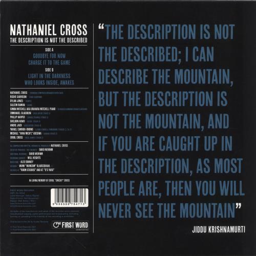 Nathaniel Cross The Description Is Not The Described vinyl LP album (LP record) UK 8EWLPTH859470