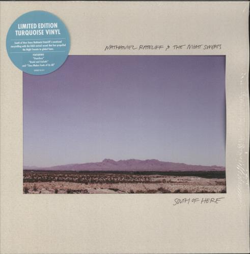 Nathaniel Rateliff & The Night Sweats South of Here - Turquoise Vinyl - Autographed Print vinyl LP album (LP record) US 3CWLPSO881420