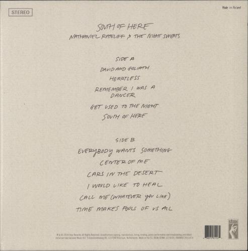 Nathaniel Rateliff & The Night Sweats South of Here - Turquoise Vinyl - Autographed Print vinyl LP album (LP record) US 3CWLPSO881420