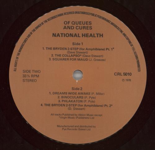National Health Of Queues And Cures vinyl LP album (LP record) UK NTNLPOF392351