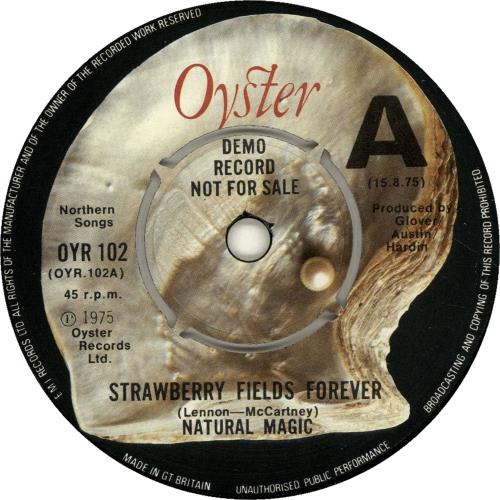 Natural Magic Strawberry Fields Forever - A Label 7" vinyl single (7 inch record / 45) UK NT207ST592847
