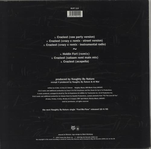 Naughty By Nature Craziest 12" vinyl single (12 inch record / Maxi-single) UK NBN12CR763044