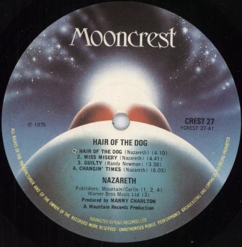 Nazareth Hair Of The Dog- VG vinyl LP album (LP record) UK NZRLPHA792271