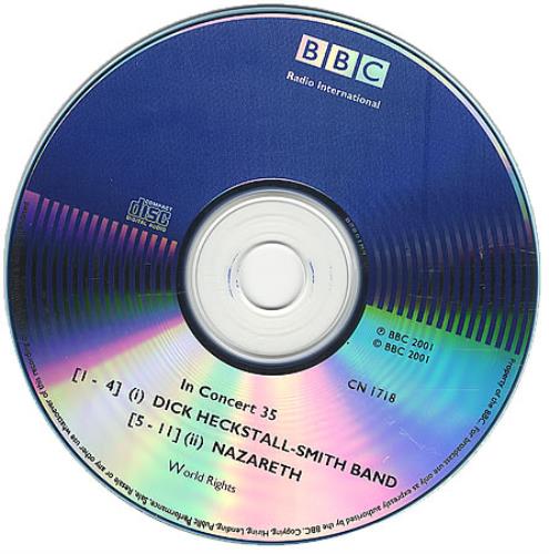 Nazareth In Concert 35 CD-R acetate UK NZRCRIN388505