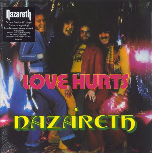 Nazareth Love Hurts - Orange Vinyl - Sealed 10" vinyl single (10 inch record) UK NZR10LO832969