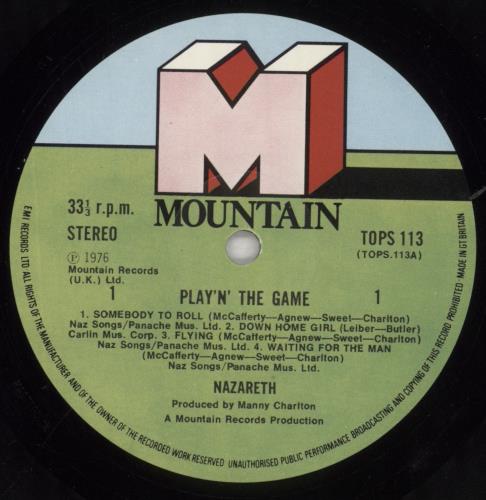 Nazareth Play'n' The Game vinyl LP album (LP record) UK NZRLPPL856577