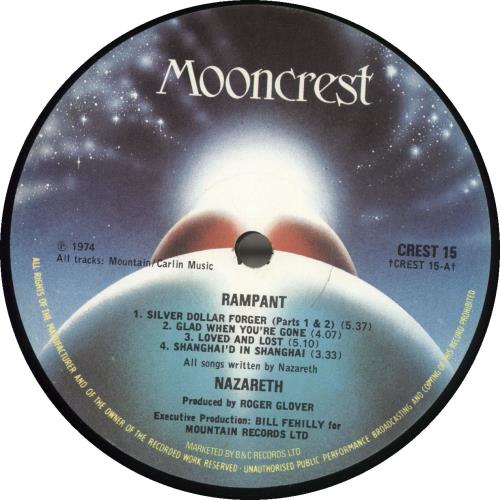 Nazareth Rampant - VG vinyl LP album (LP record) UK NZRLPRA378793